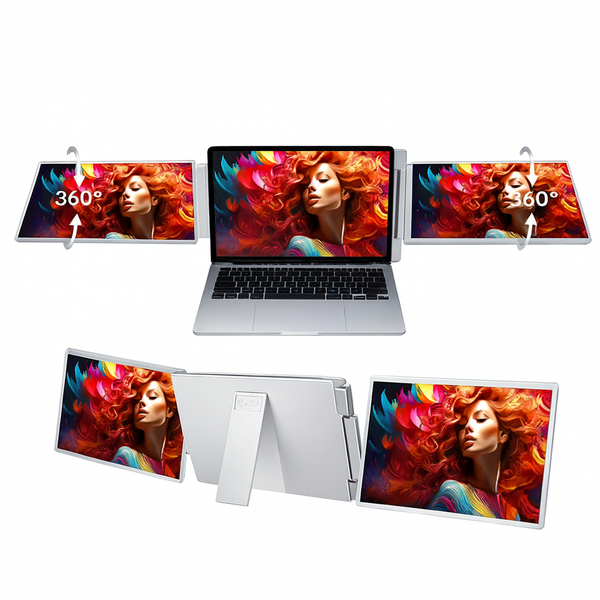 עמדת מסך משולשת - Tri-Screen - למחשב נייד בגדלי 14/16 אינץ'