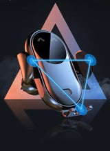 מחזיק טלפון לרכב עם טעינה אלחוטית ונעילה מתקדמת