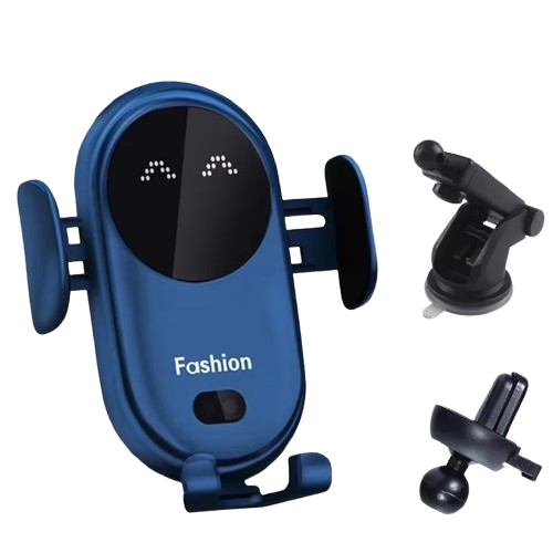 מחזיק טלפון לרכב עם טעינה אלחוטית ונעילה מתקדמת