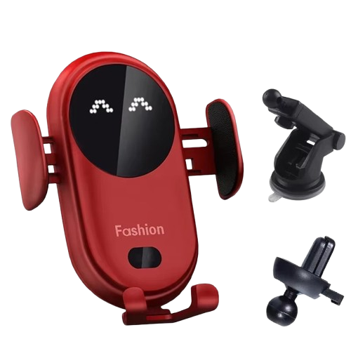 מחזיק טלפון לרכב עם טעינה אלחוטית ונעילה מתקדמת