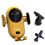 מחזיק טלפון לרכב עם טעינה אלחוטית ונעילה מתקדמת