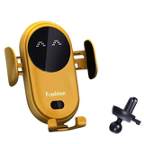 מחזיק טלפון לרכב עם טעינה אלחוטית ונעילה מתקדמת